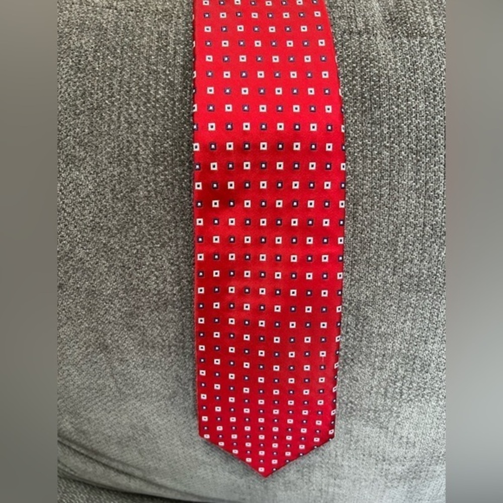 Jos A Banks Red Polka Dot Executive Tie